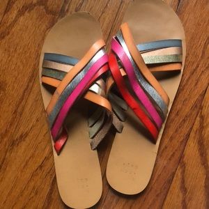 nude/colorful sandals